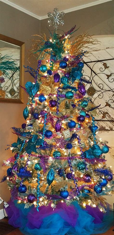 purple and gold christmas tree|purple and teal christmas decorations.